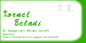 kornel beladi business card